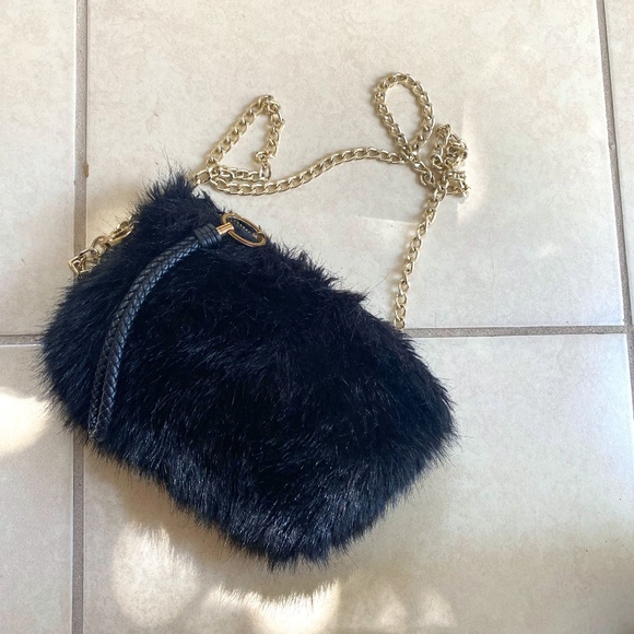 Forever 21 Handbags - Black Fuzzy Small Bag